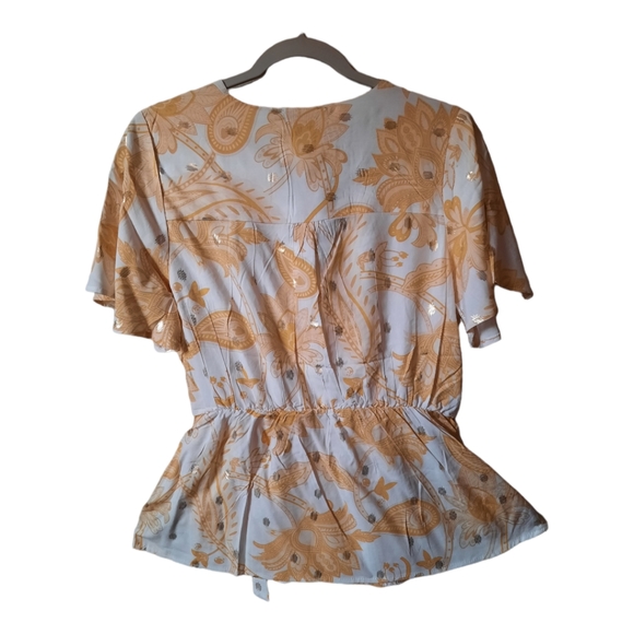 ❤️HARVE BENARD, size L ,woman blouse NWT, White and floral - Picture 3 of 8